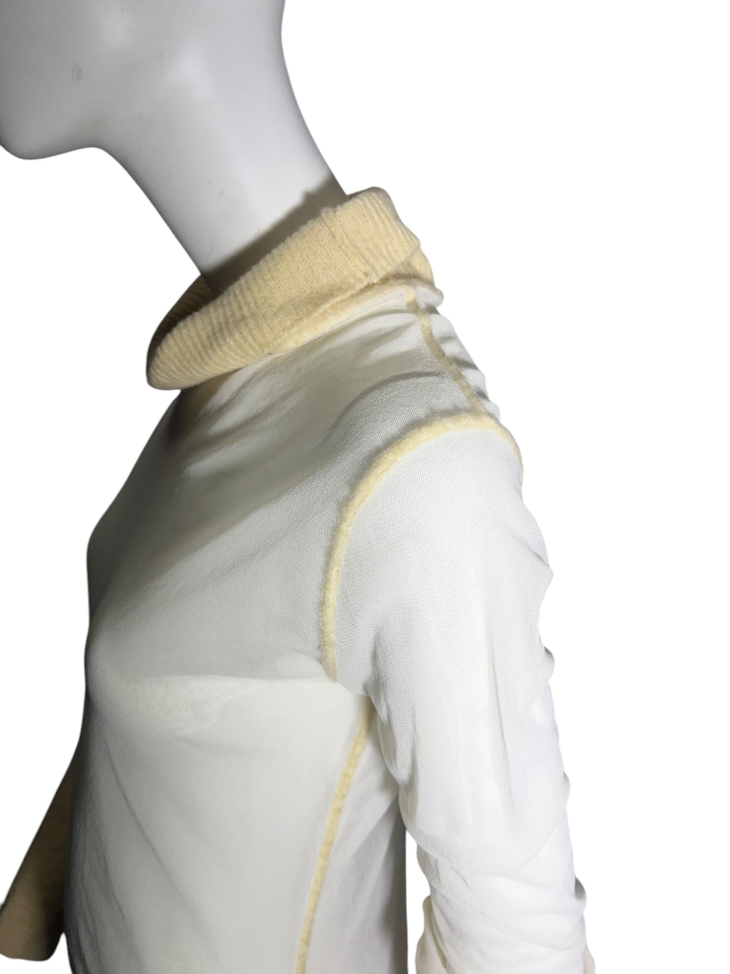 00s Jean Paul Gaultier maille mesh wool Top