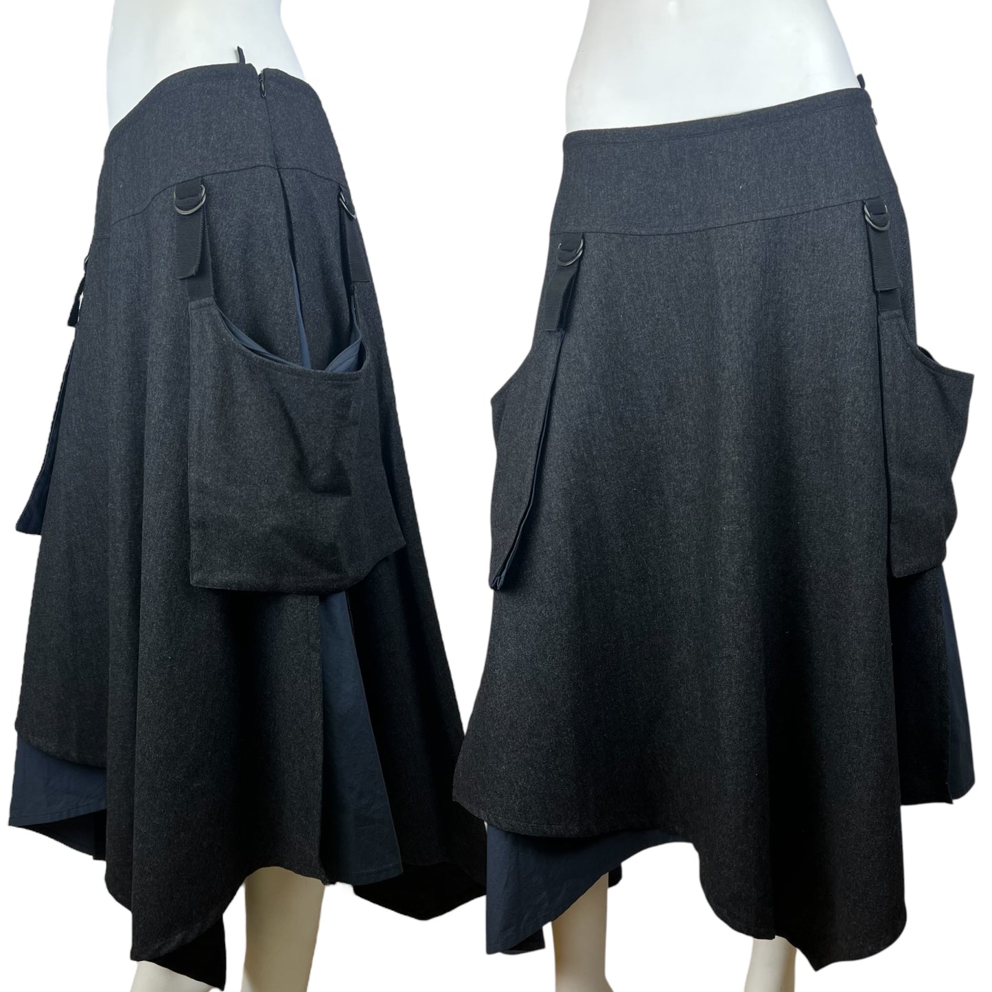 00’ Armani Jeans Detachable pockets maxi skirt