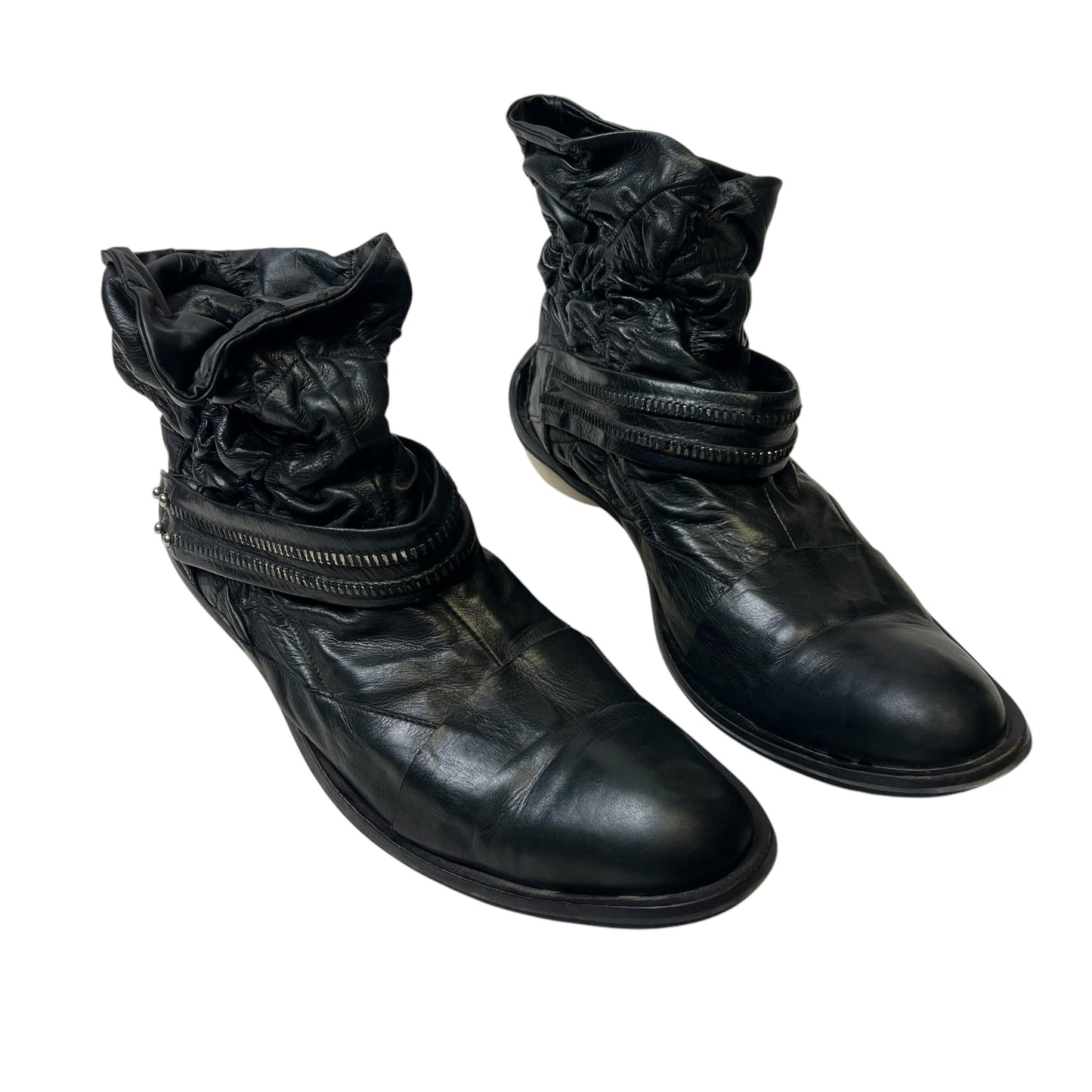 00s Marithé + François Girbaud Leather Cowboy Boots