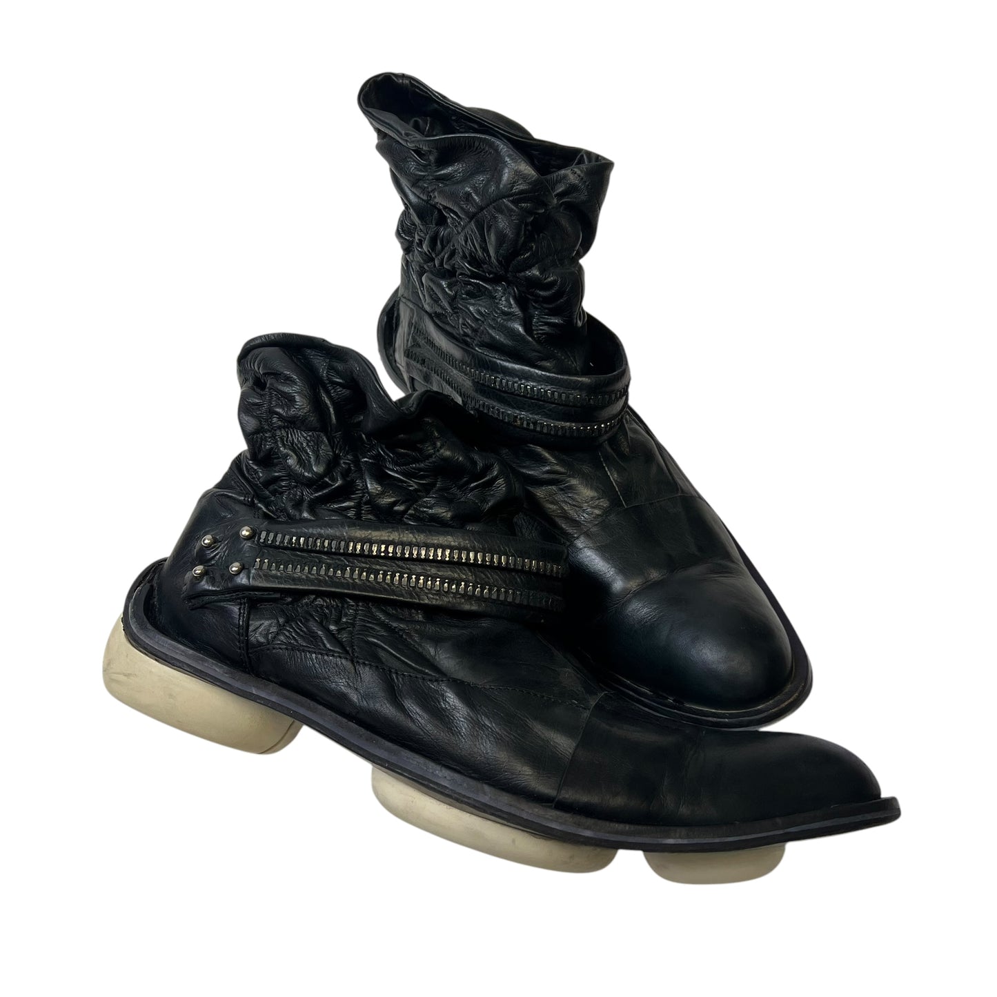00s Marithé + François Girbaud Leather Cowboy Boots