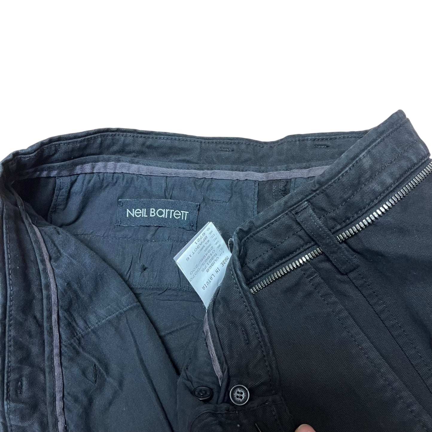 00’ Neil Barrett Zippered Straight Pants