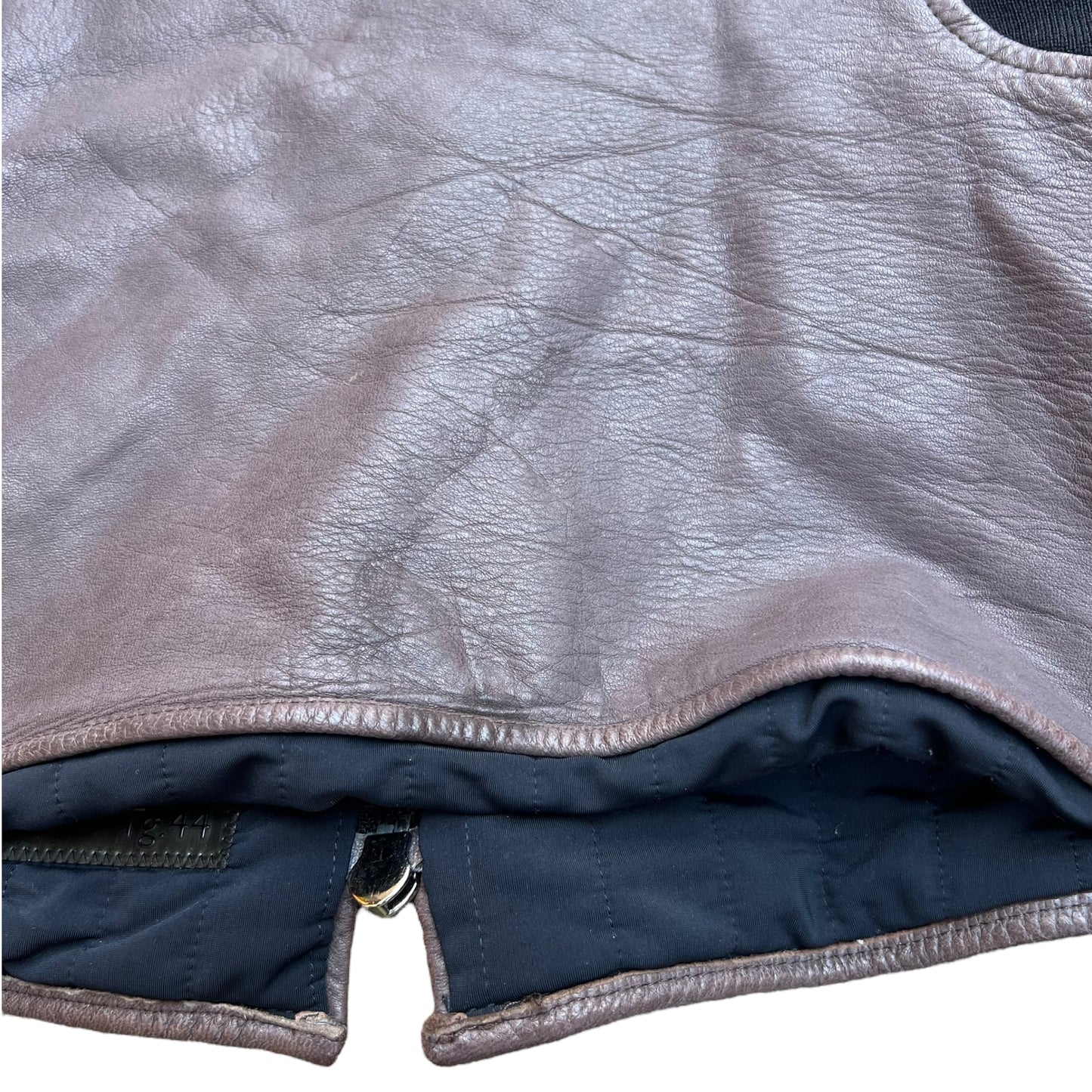 00s Prada Sport Leather Long kneck jacket