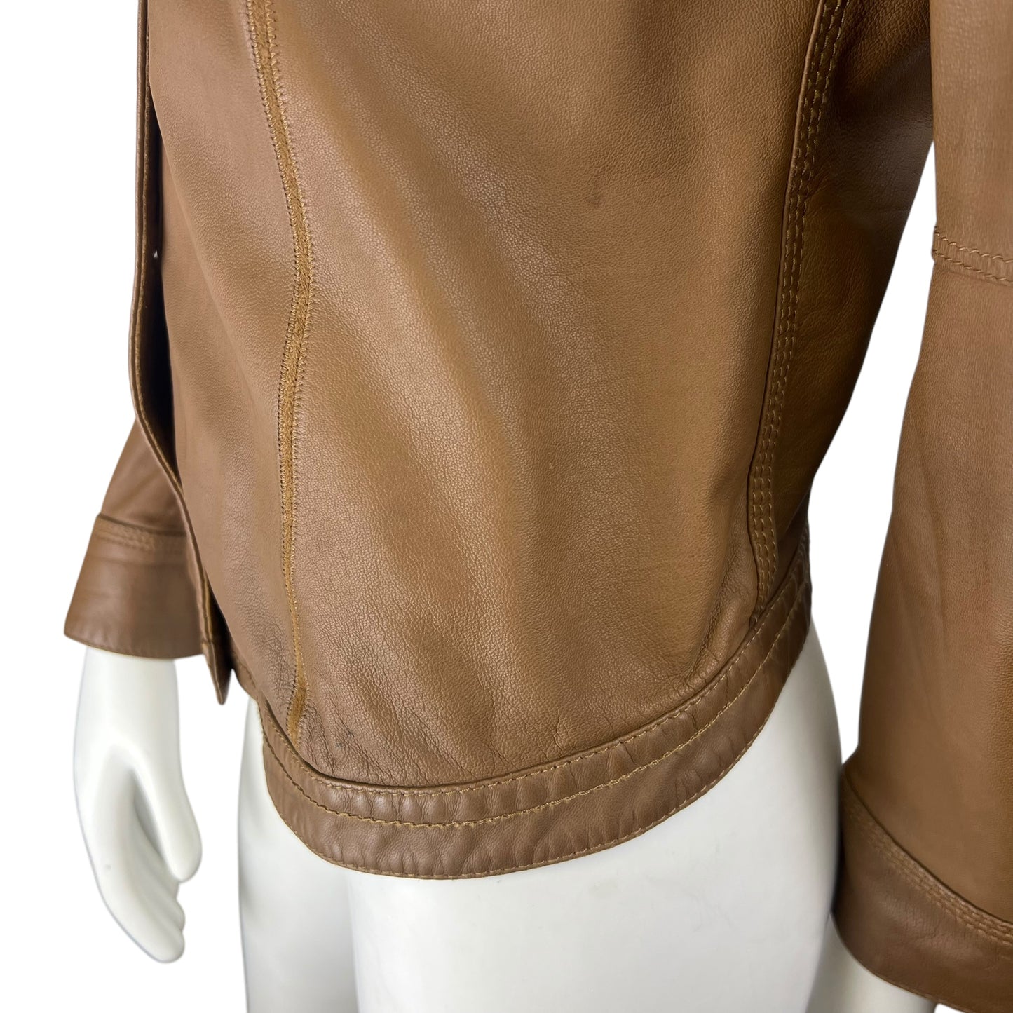 00s Marithé + François Girbaud Leather Patch Jacket