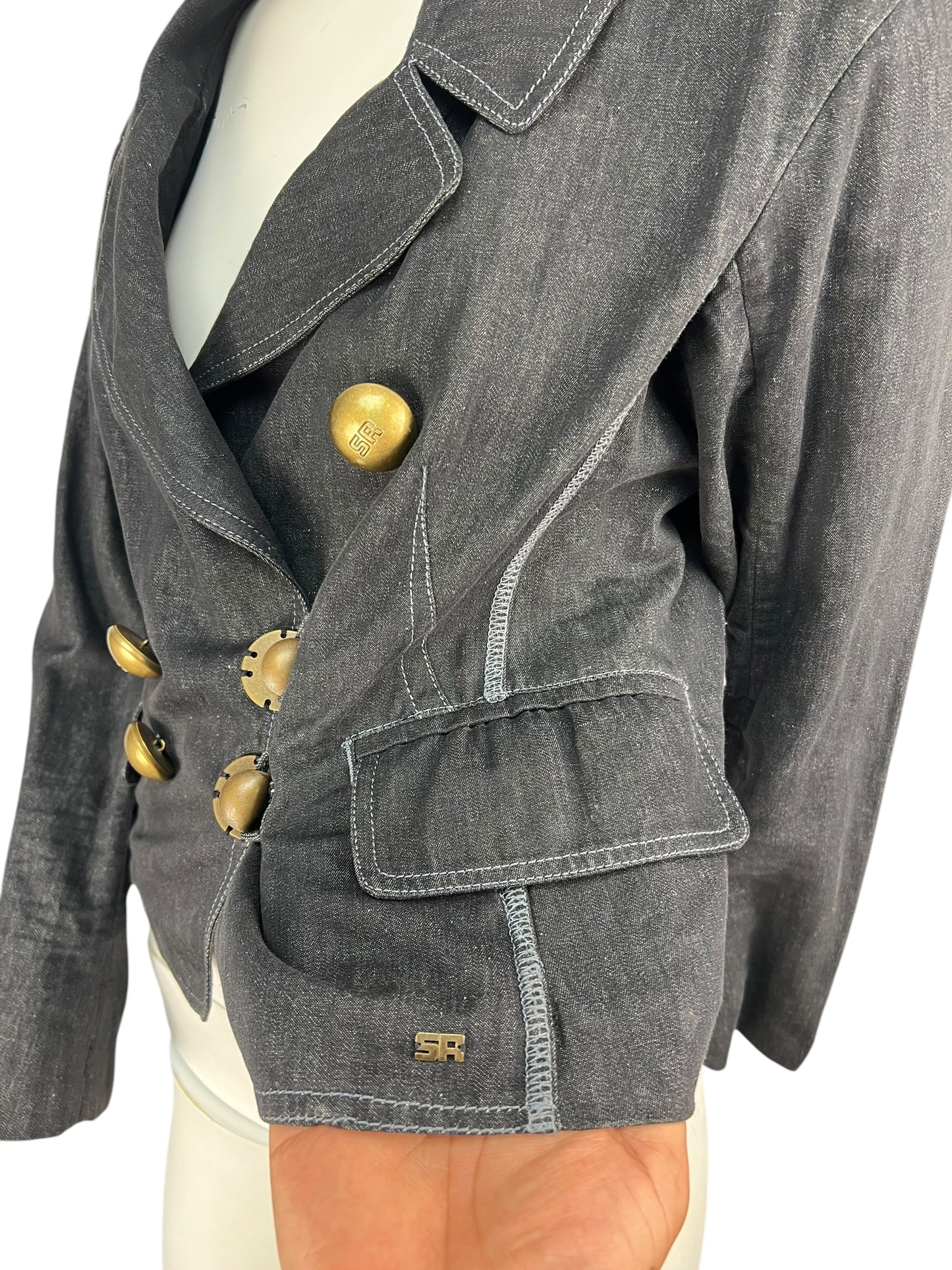 00’ Sonia Rykiel Asymmetric Denim Jacket