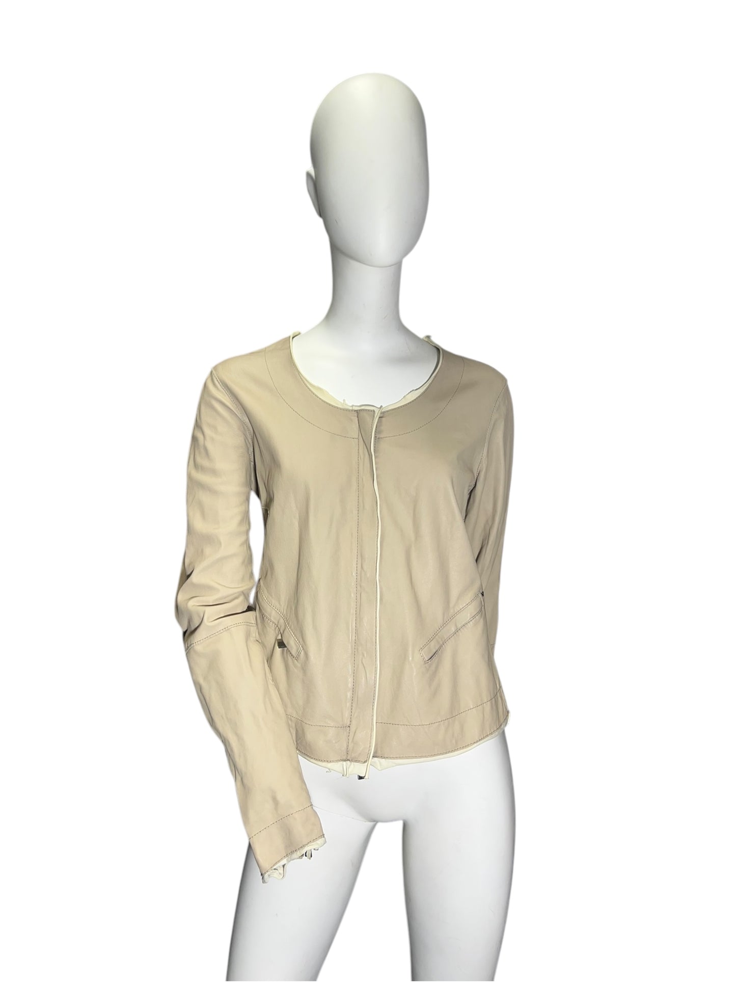00s Armani Jeans Leather Jacket