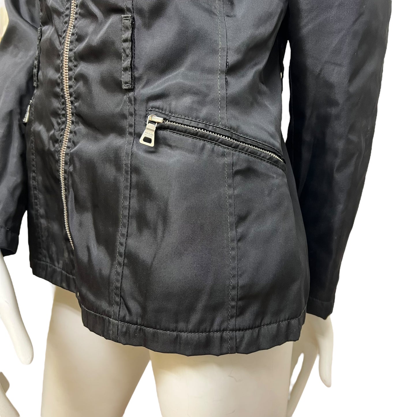 90s Prada Nylon/ Leather Jacket