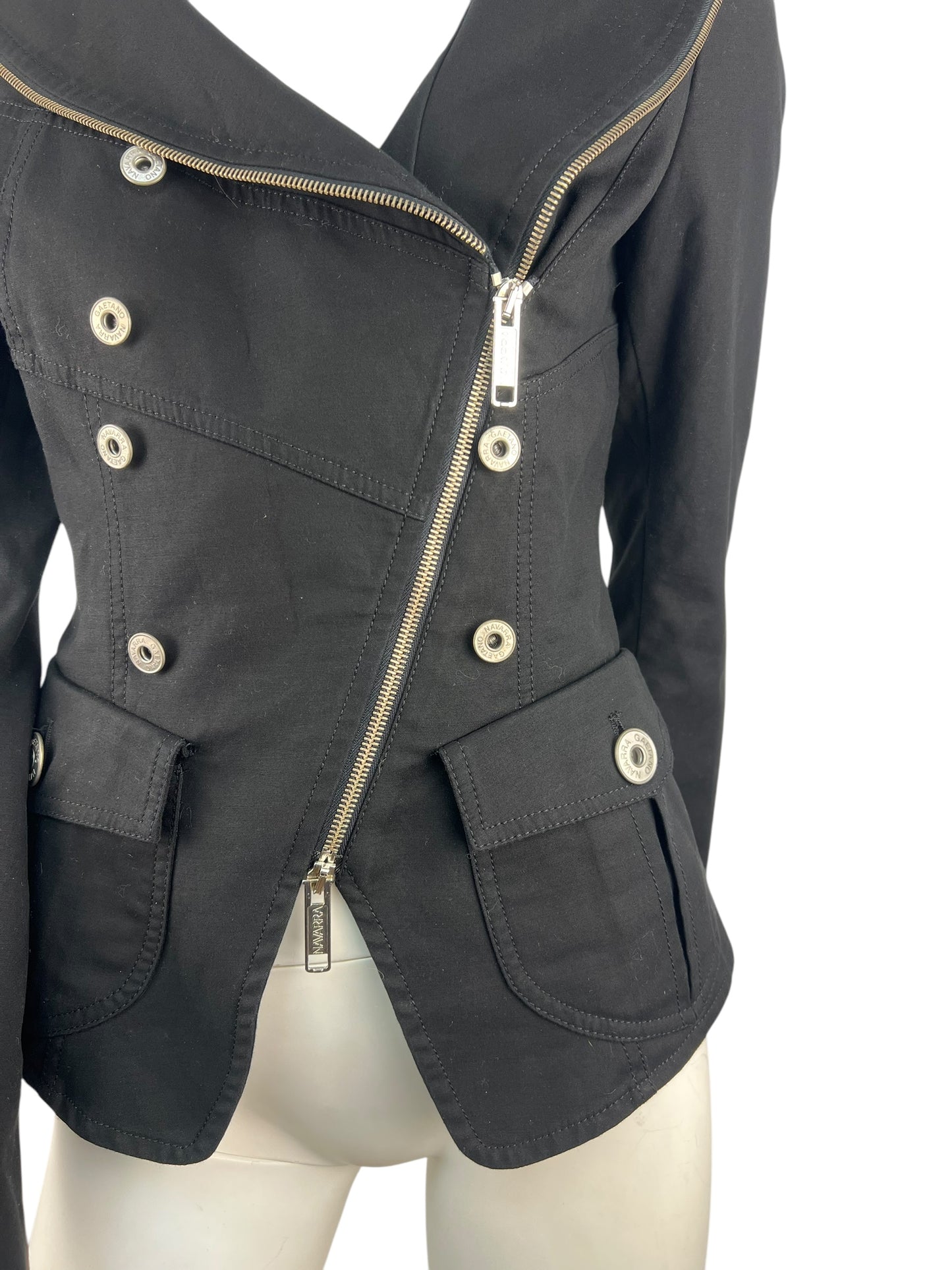 00’ Gaetano Navarra Asymmetric Zippered Kneck Jacket