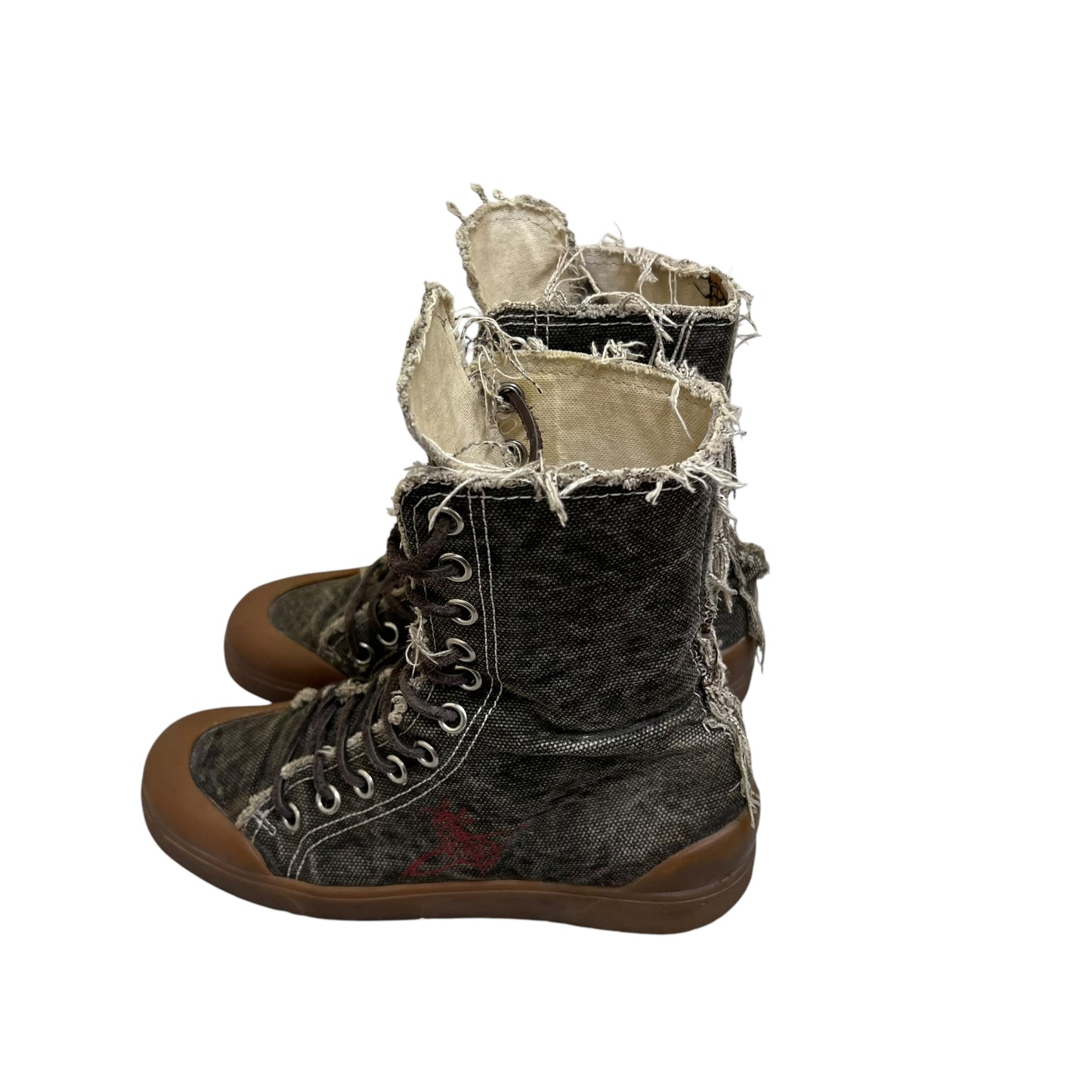 00s Vivienne Westwood Canvas Printed Sneakers