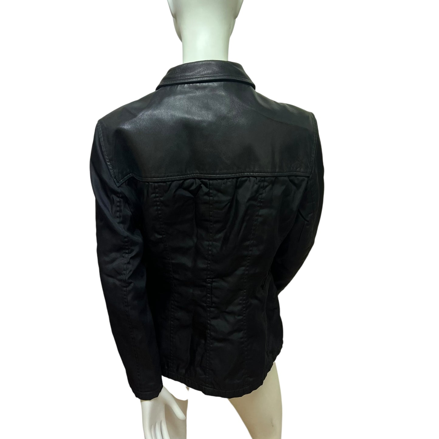 90s Prada Nylon/ Leather Jacket