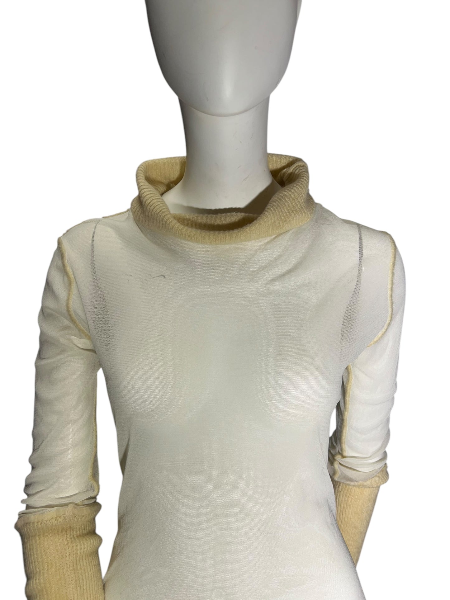 00s Jean Paul Gaultier maille mesh wool Top