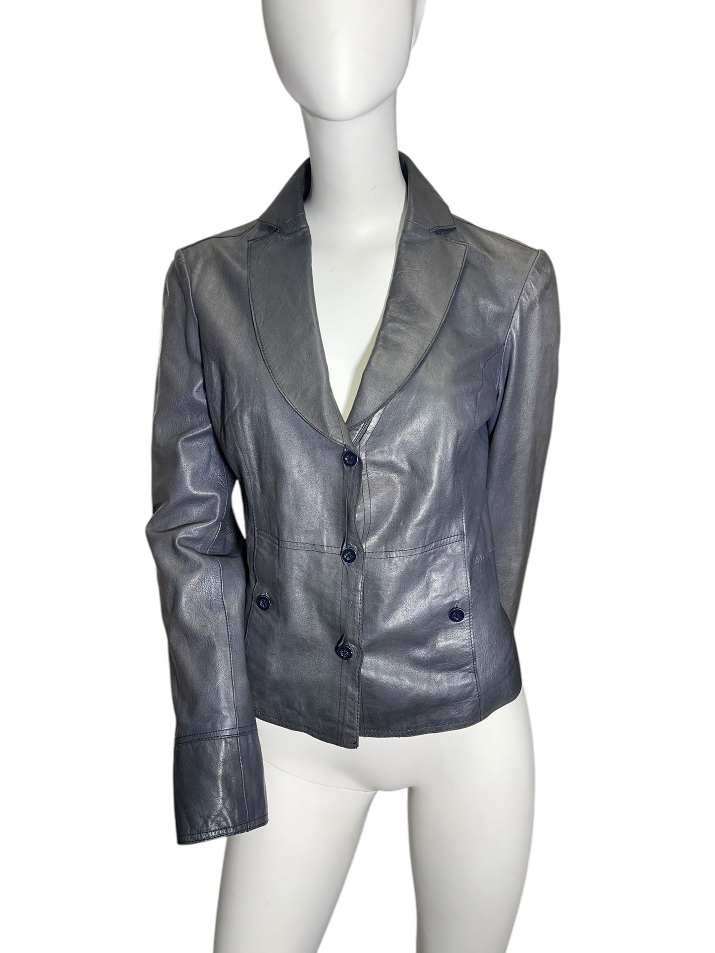 00s Armani Jeans leather blazer