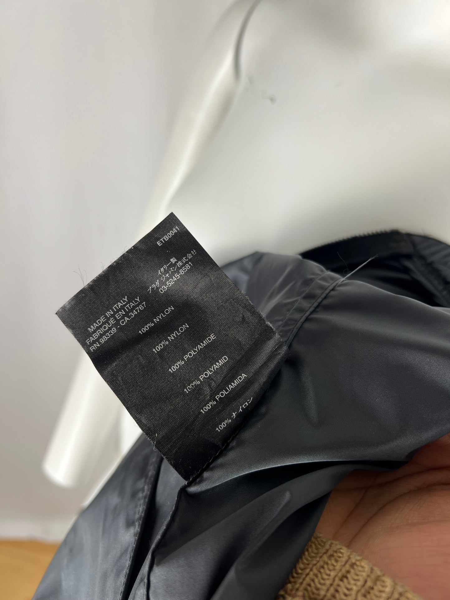 00’ Prada Main Line Nylon Bomber Jacket