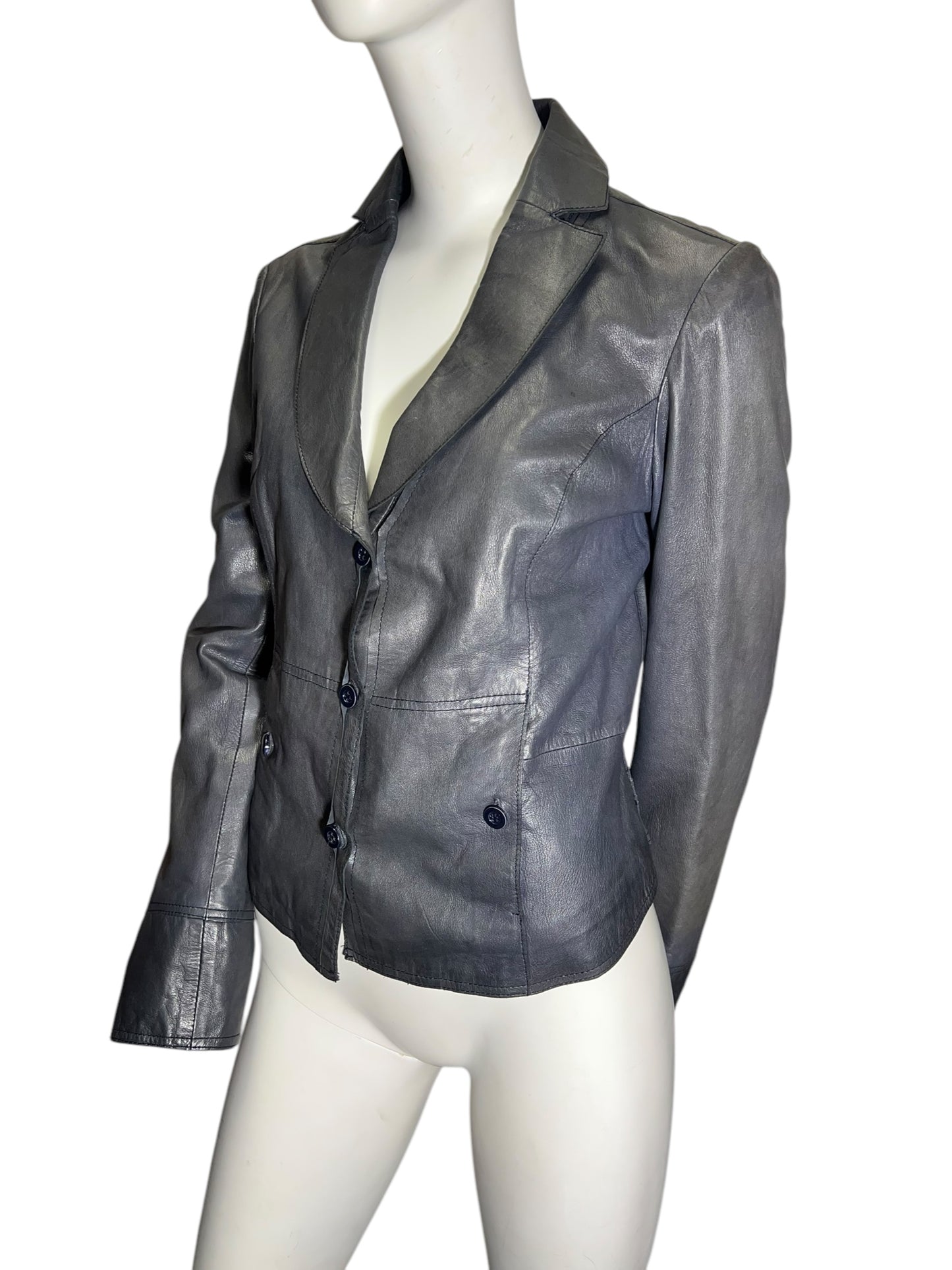 00s Armani Jeans leather blazer