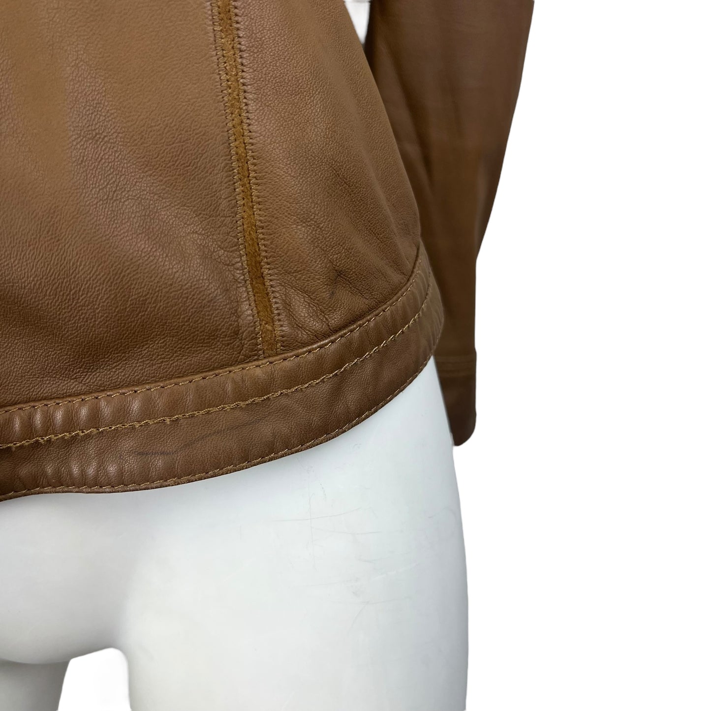 00s Marithé + François Girbaud Leather Patch Jacket