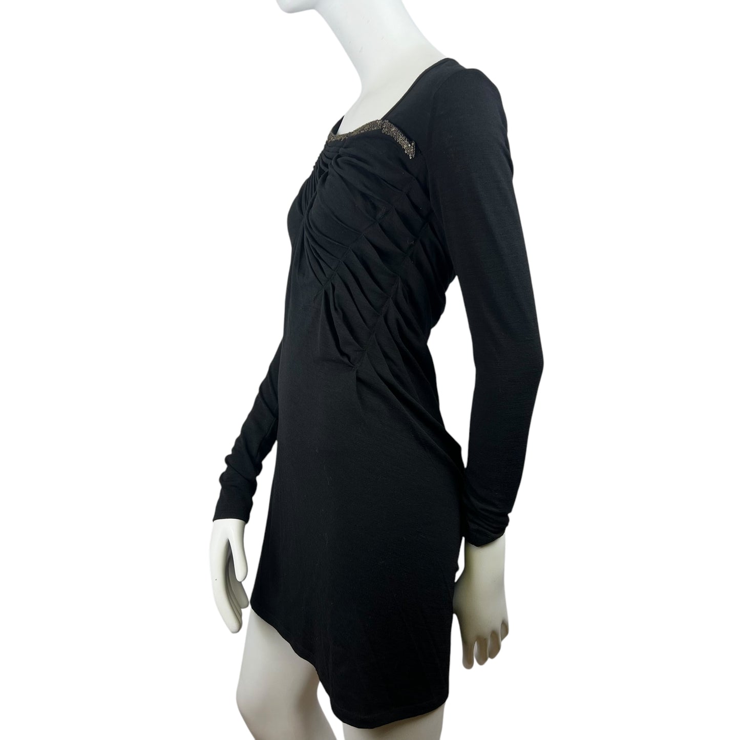 00s Plein Sud Metallic Pleated Dress
