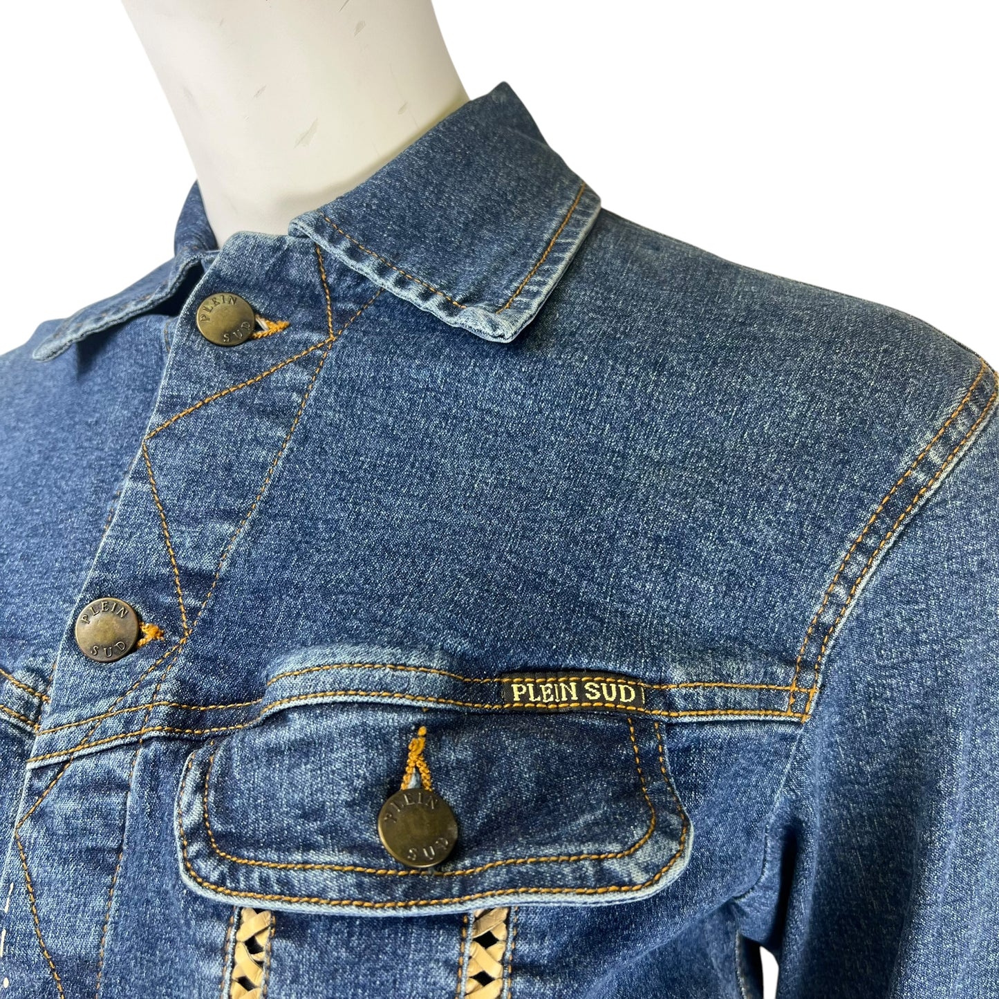 00s Plein Sud See thru Denim Jacket
