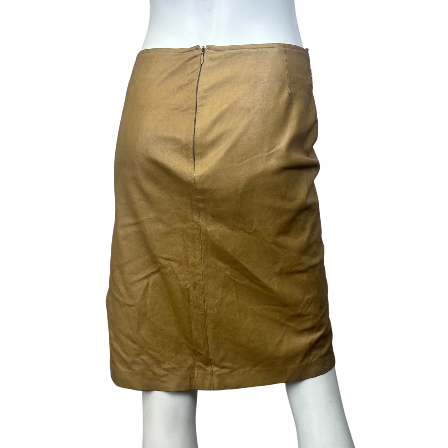 00’ Armani Jeans Asimmetric Leather Skirt