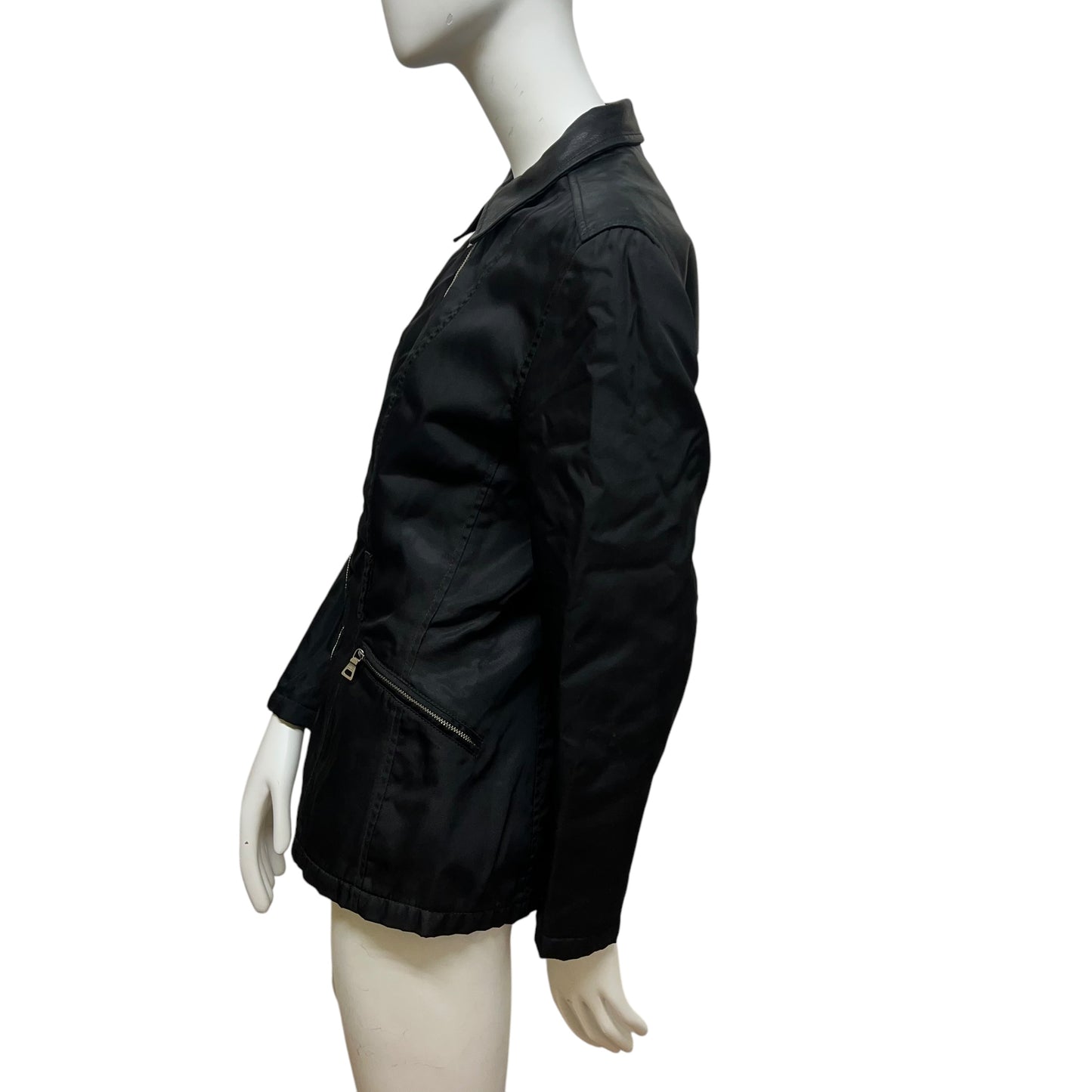90s Prada Nylon/ Leather Jacket