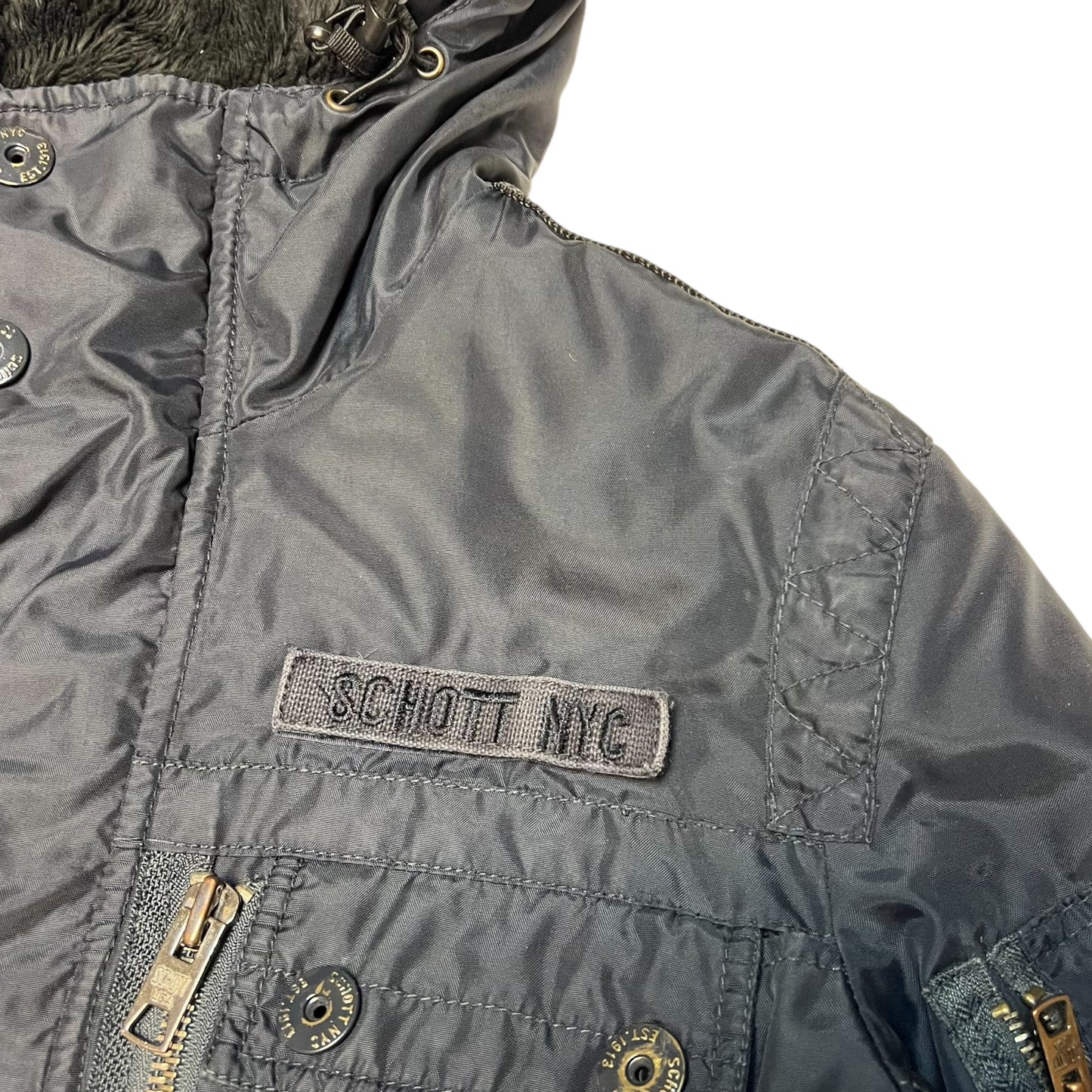 00s Schott Hidden Pocket Militar Inspired jacket