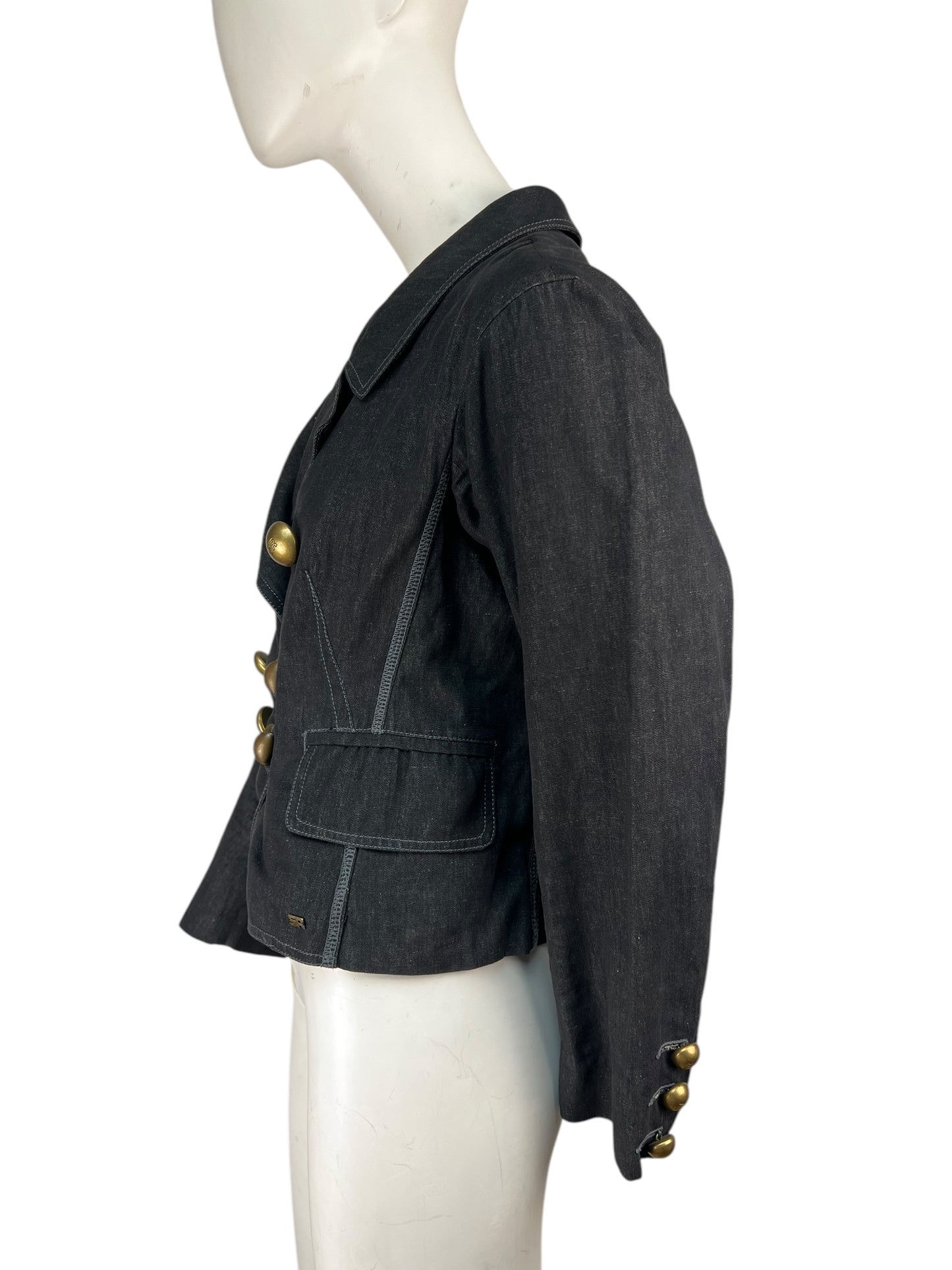00’ Sonia Rykiel Asymmetric Denim Jacket