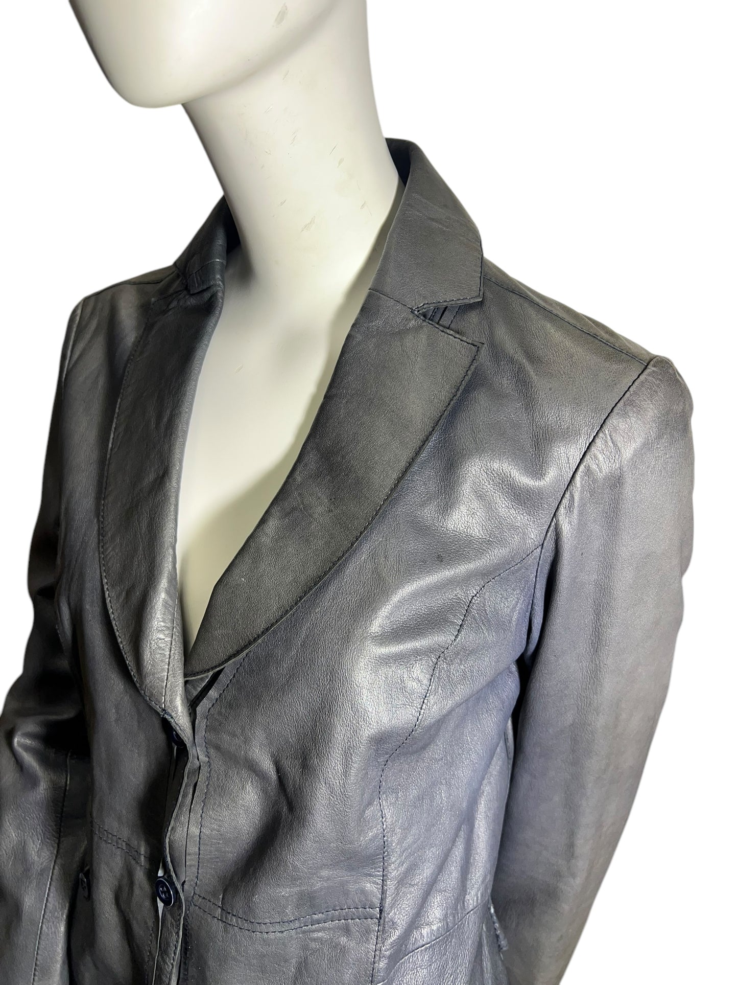 00s Armani Jeans leather blazer