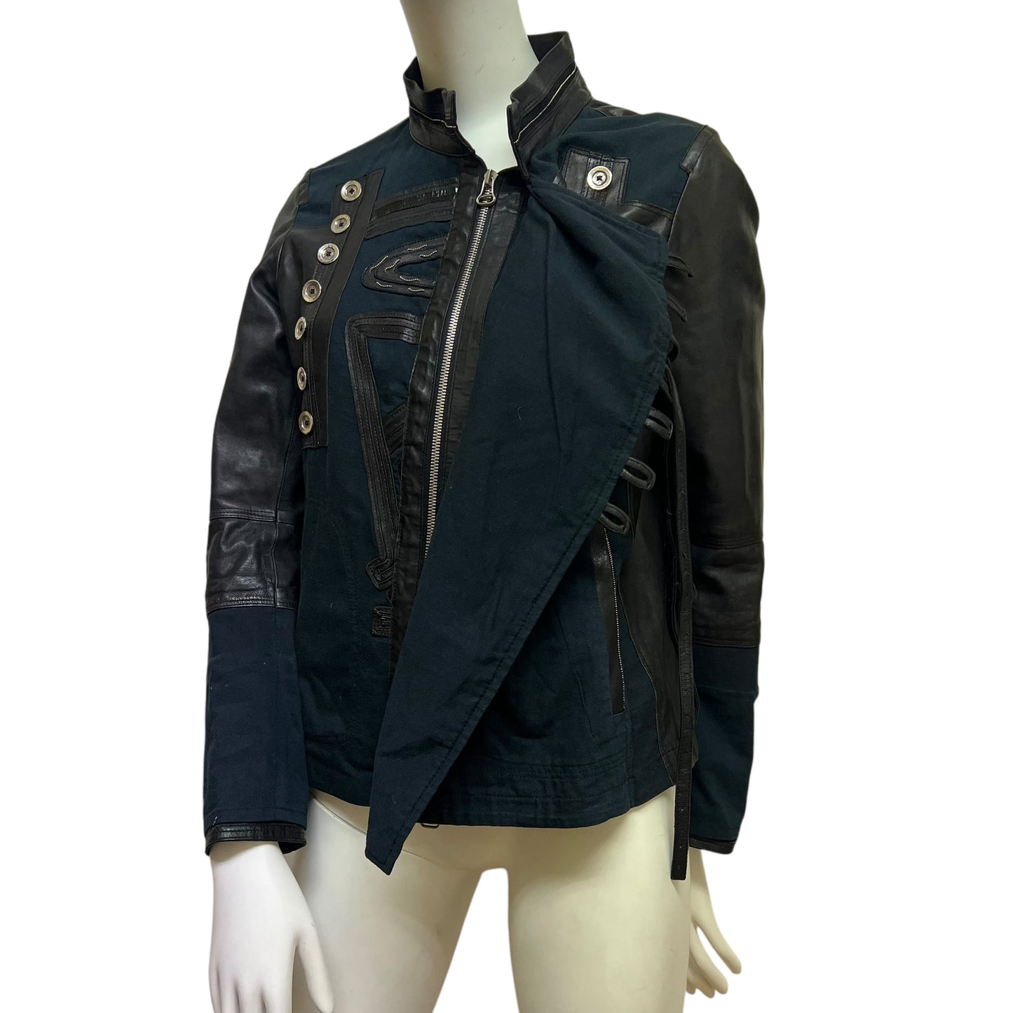 00s Marithé + François Girbaud Leather doble layer jacket