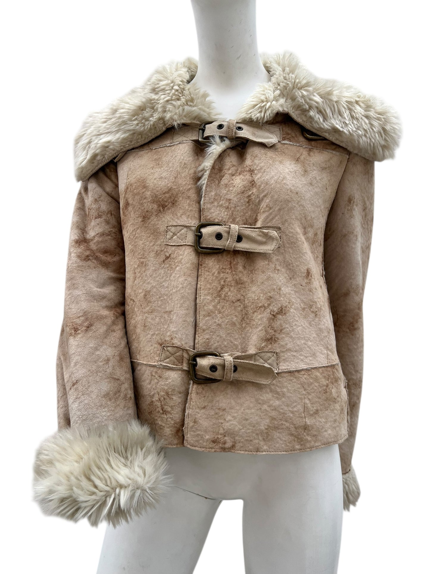 00s Armani Jeans Faux Fur Jacket