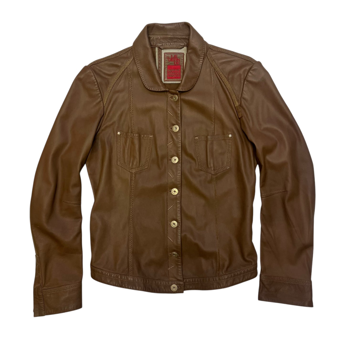 00s Marithé + François Girbaud Leather Patch Jacket