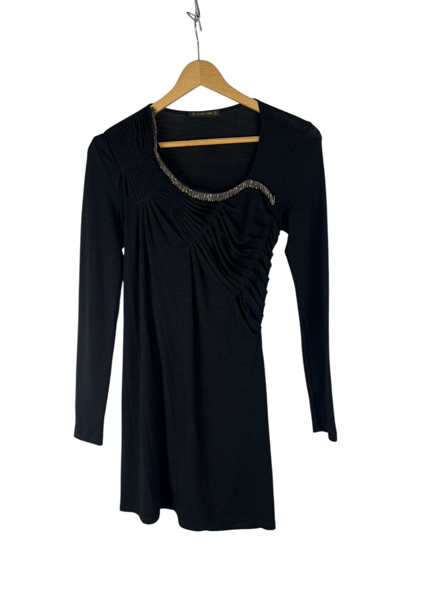 00s Plein Sud Metallic Pleated Dress