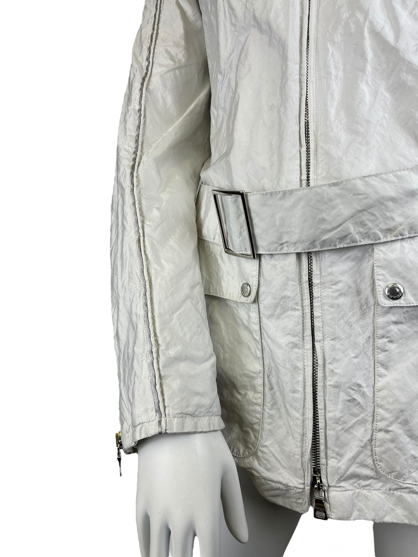 00’ Prada Metallic Nylon Coat Jacket