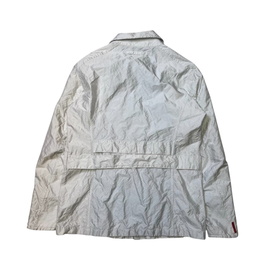 00’ Prada Metallic Nylon Coat Jacket