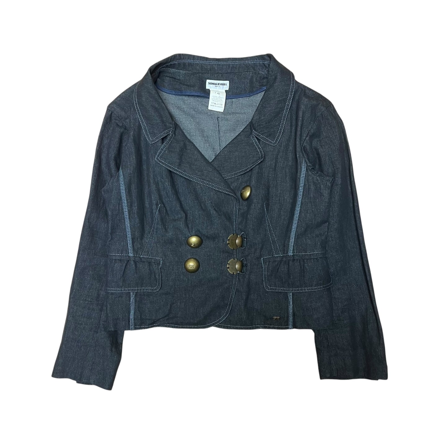 00’ Sonia Rykiel Asymmetric Denim Jacket