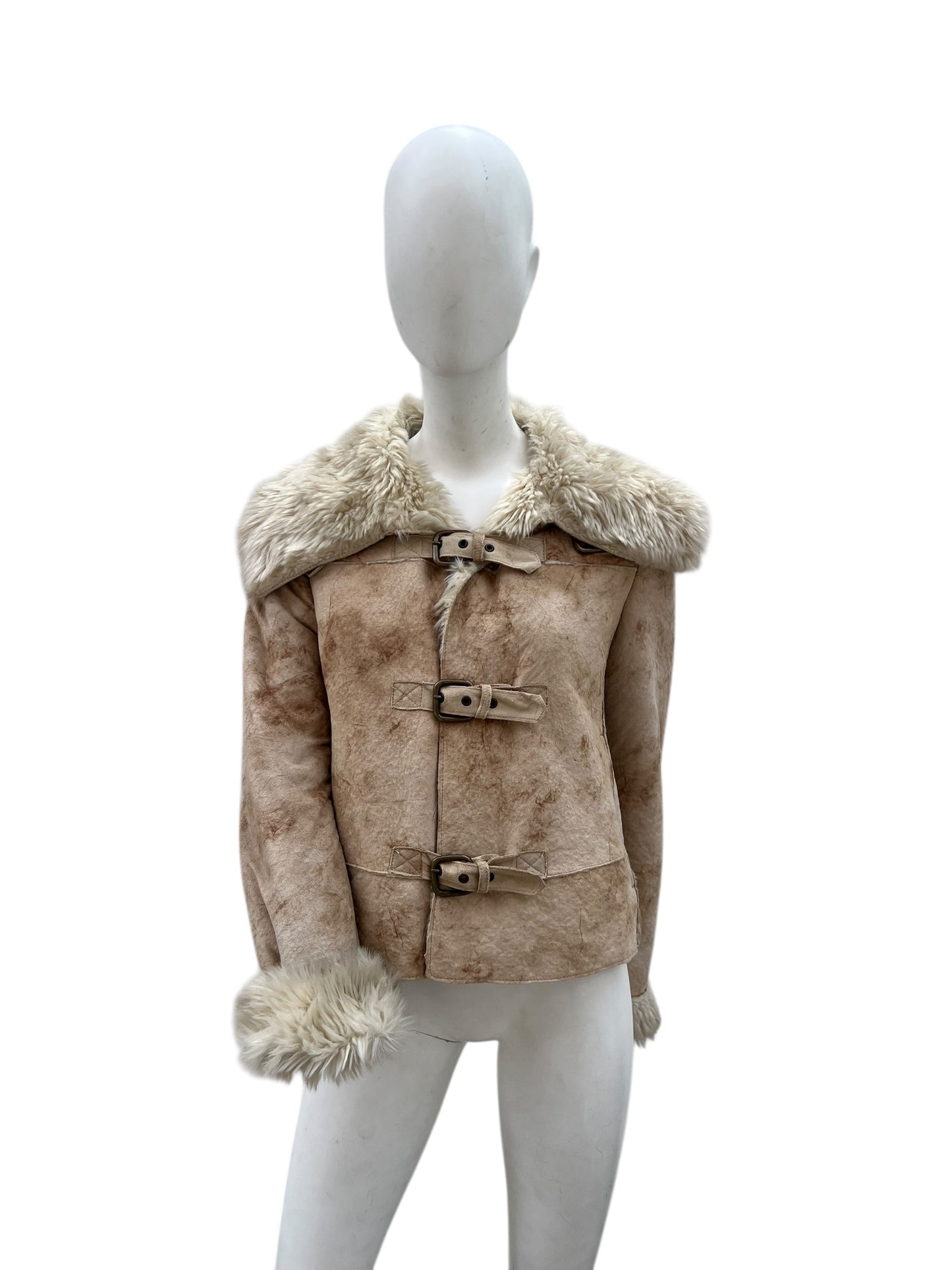 00s Armani Jeans Faux Fur Jacket