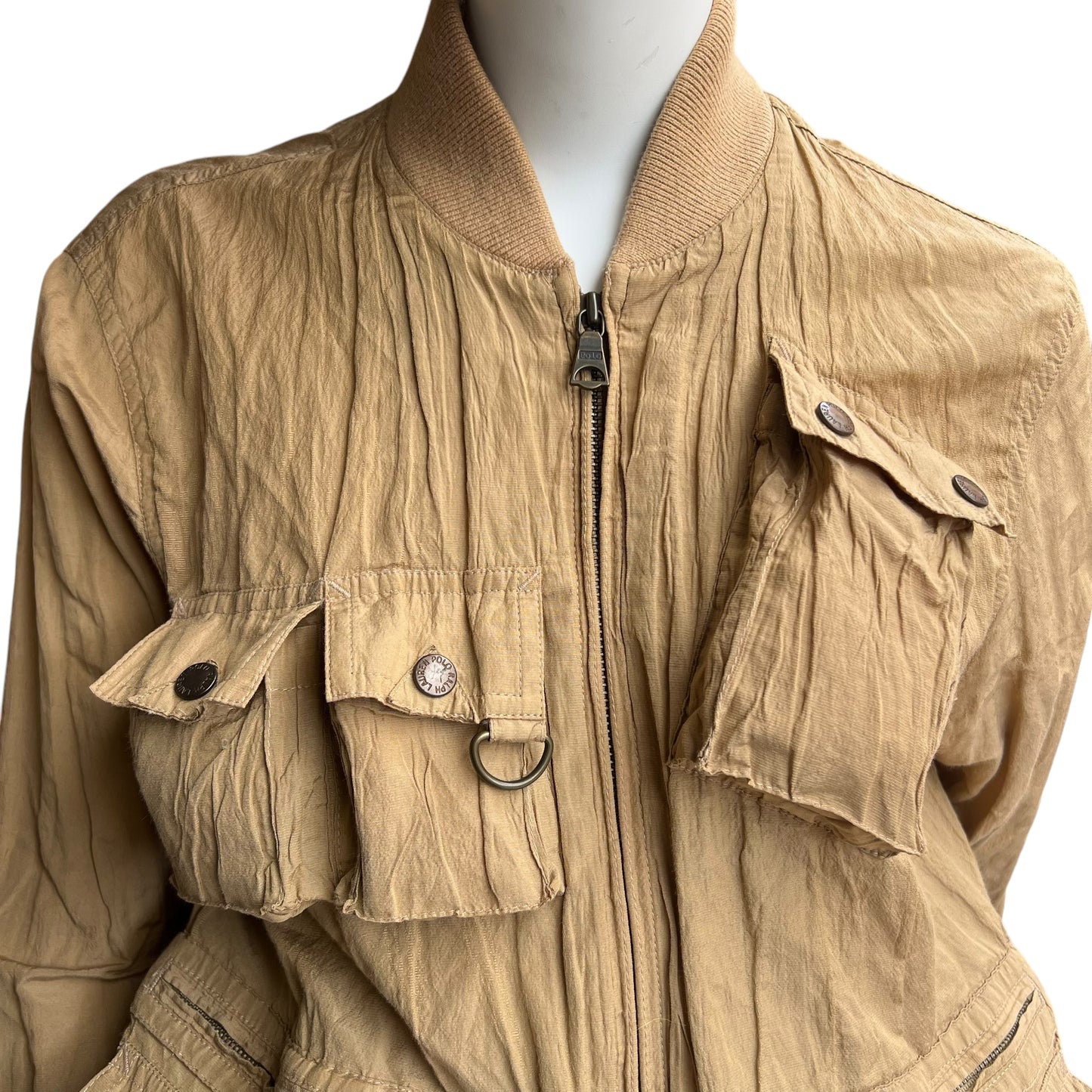 00s Ralph Lauren Metallic Cargo Jacket