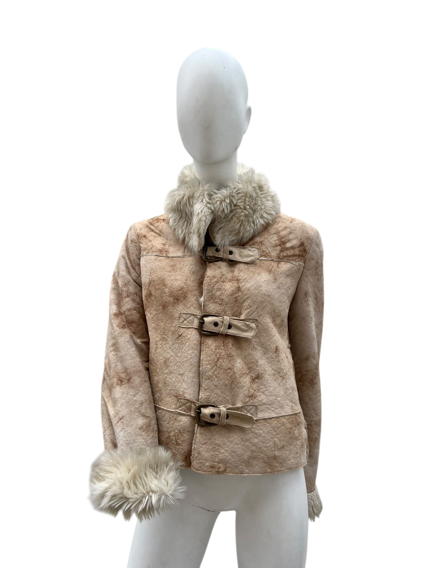 00s Armani Jeans Faux Fur Jacket