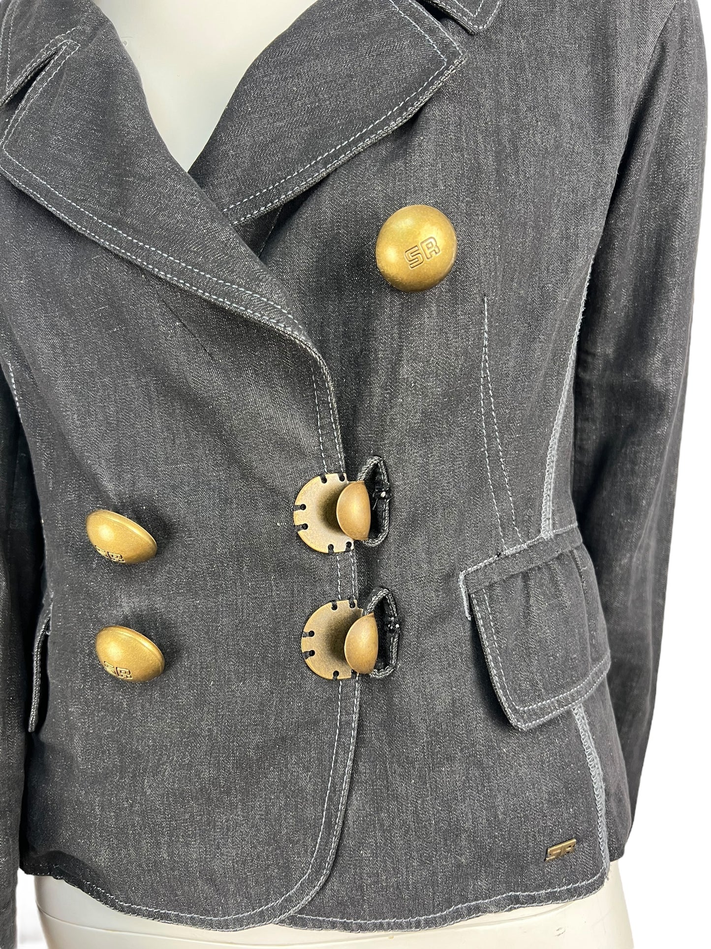 00’ Sonia Rykiel Asymmetric Denim Jacket