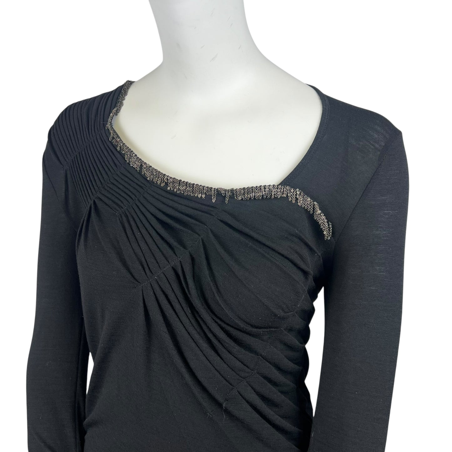 00s Plein Sud Metallic Pleated Dress