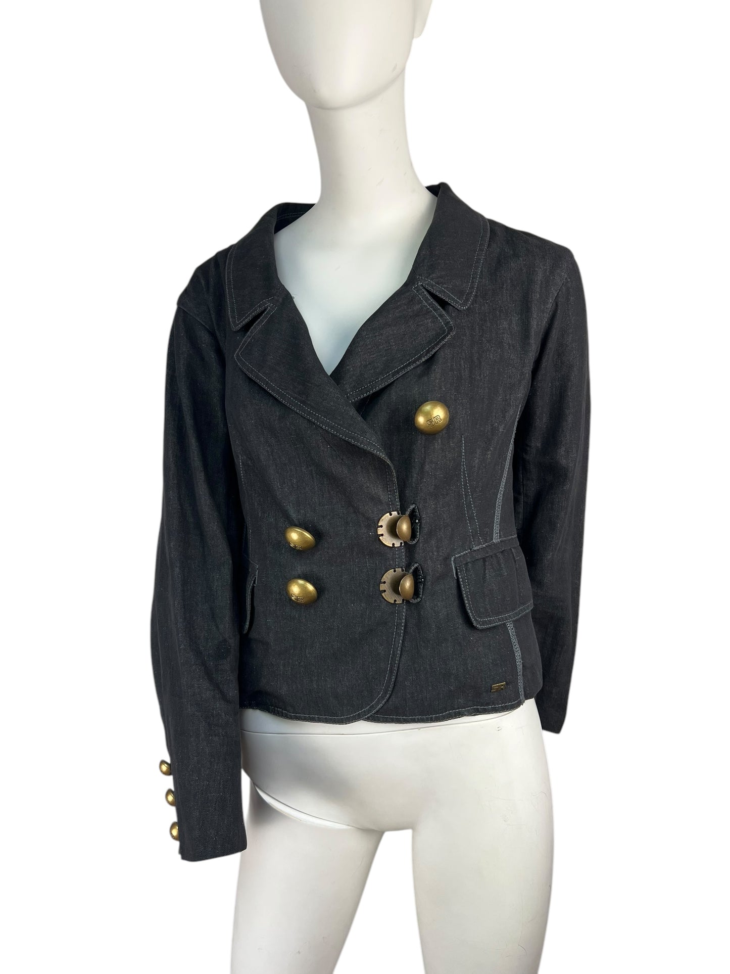 00’ Sonia Rykiel Asymmetric Denim Jacket
