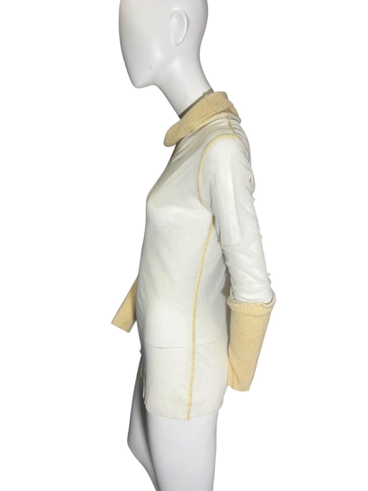 00s Jean Paul Gaultier maille mesh wool Top
