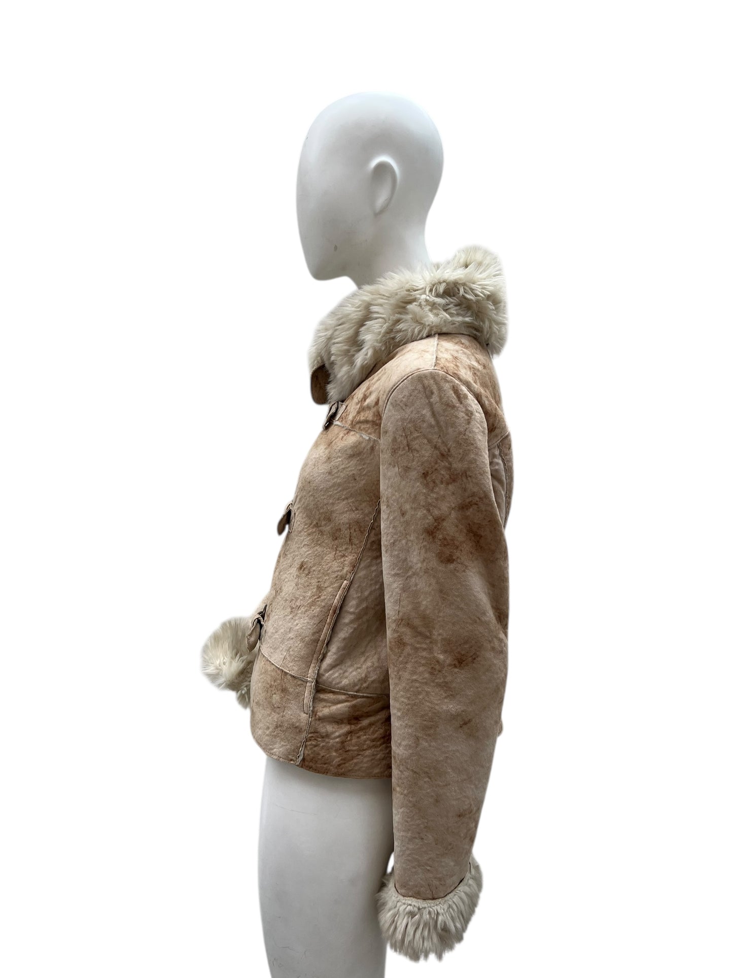 00s Armani Jeans Faux Fur Jacket