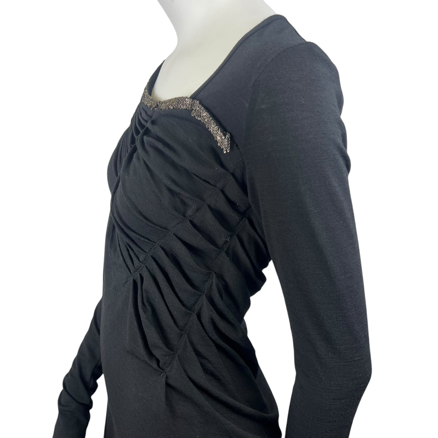 00s Plein Sud Metallic Pleated Dress