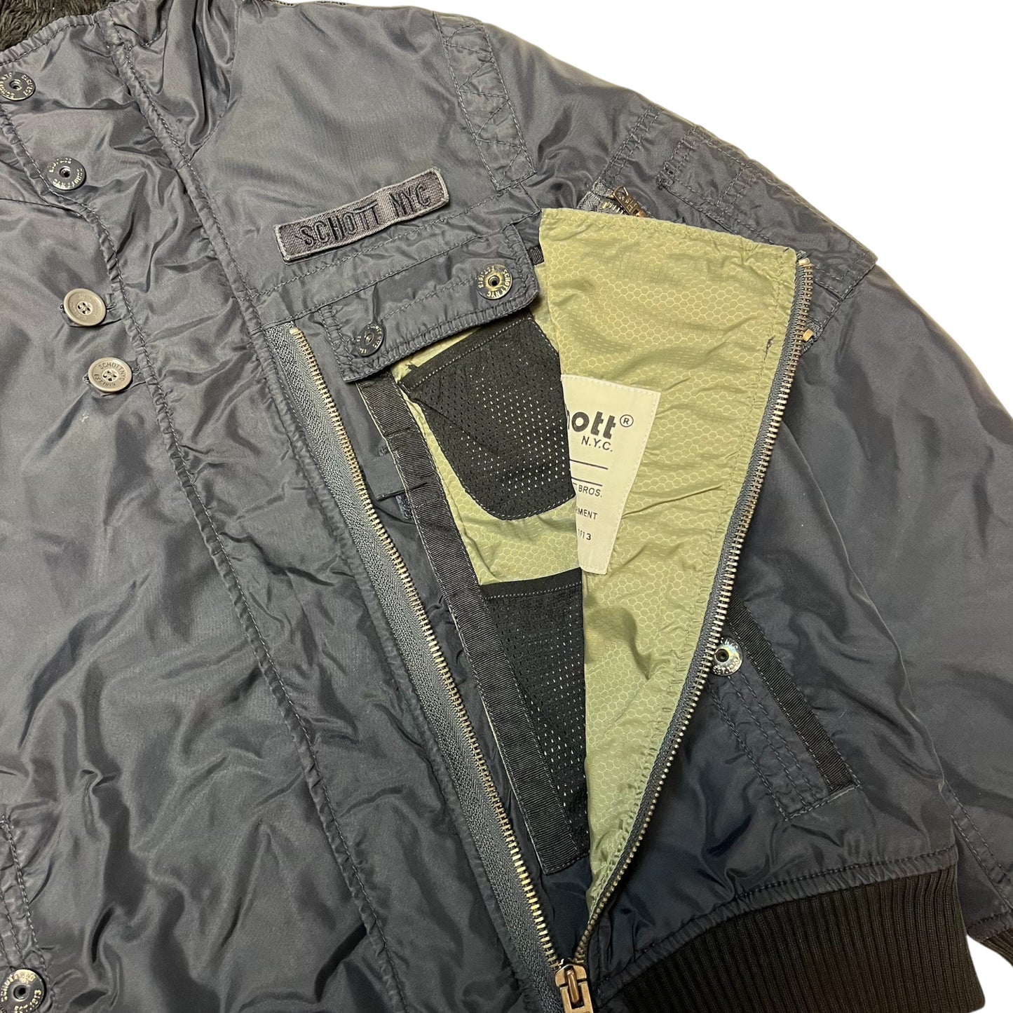 00s Schott Hidden Pocket Militar Inspired jacket