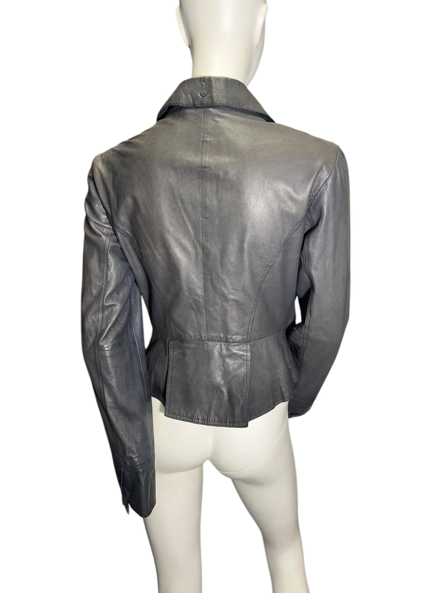 00s Armani Jeans leather blazer