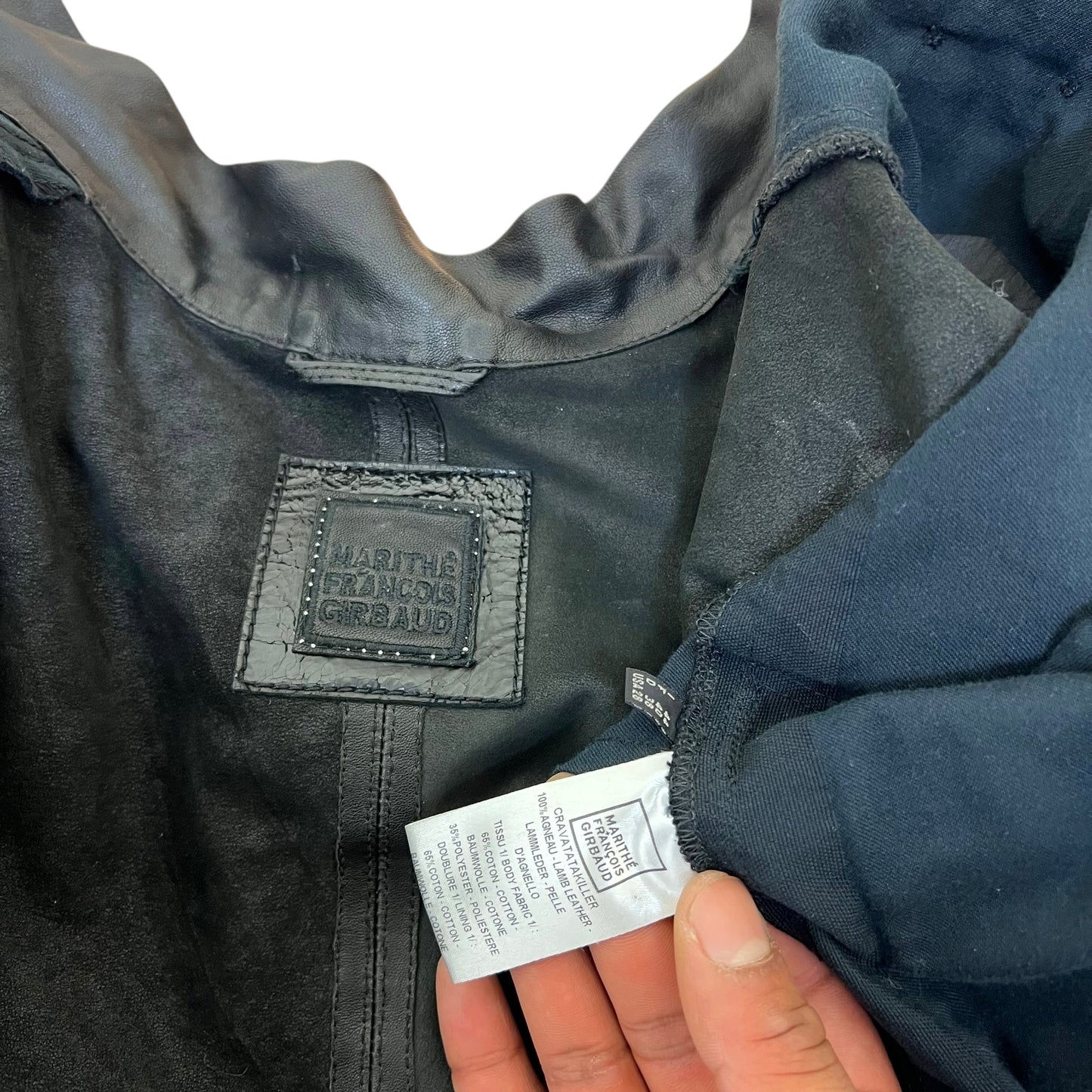 00s Marithé + François Girbaud Leather doble layer jacket
