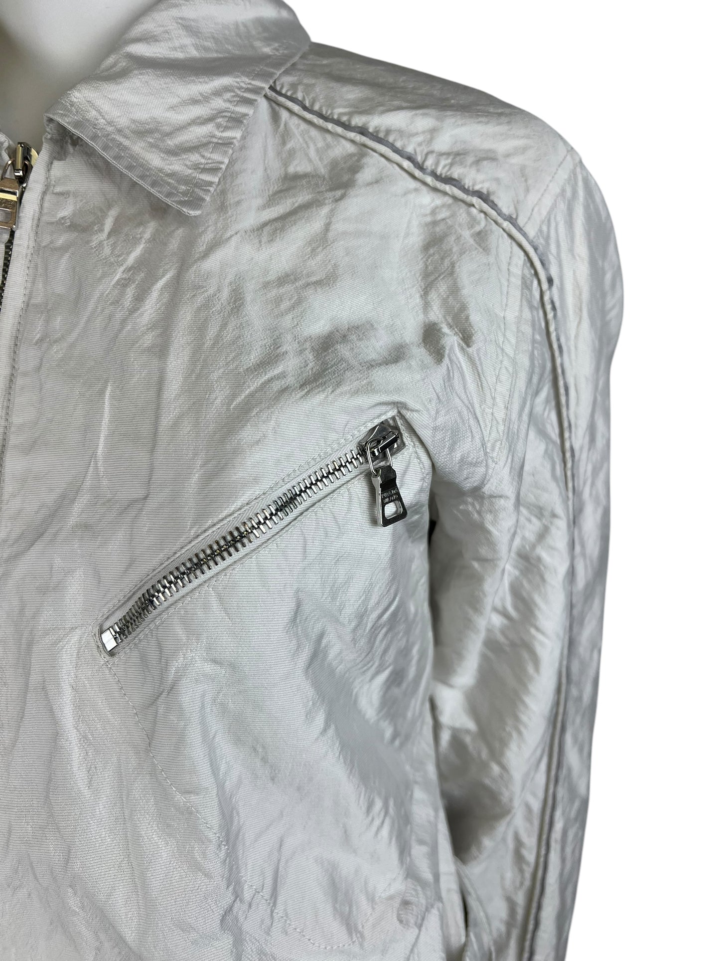 00’ Prada Metallic Nylon Coat Jacket