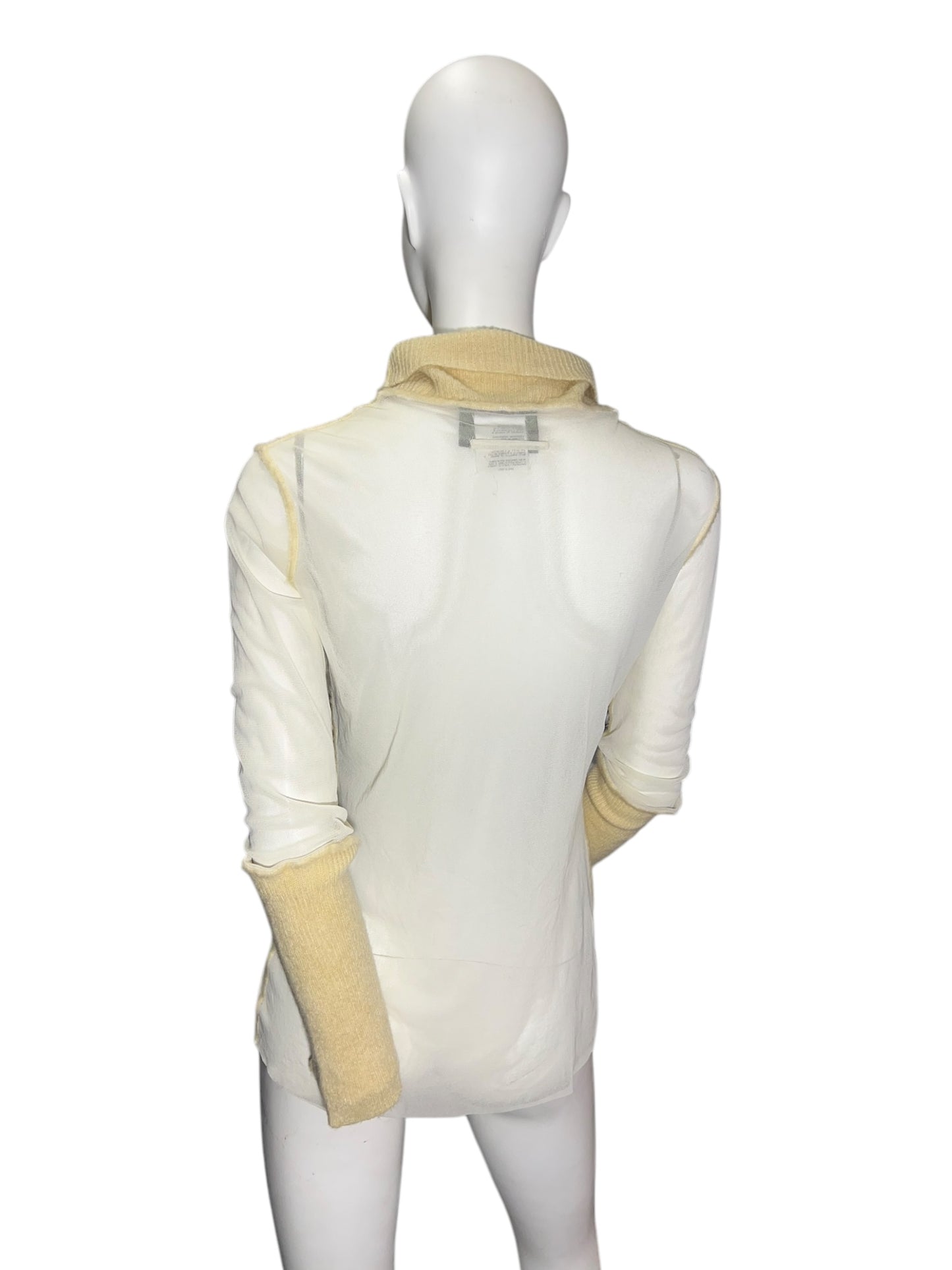 00s Jean Paul Gaultier maille mesh wool Top