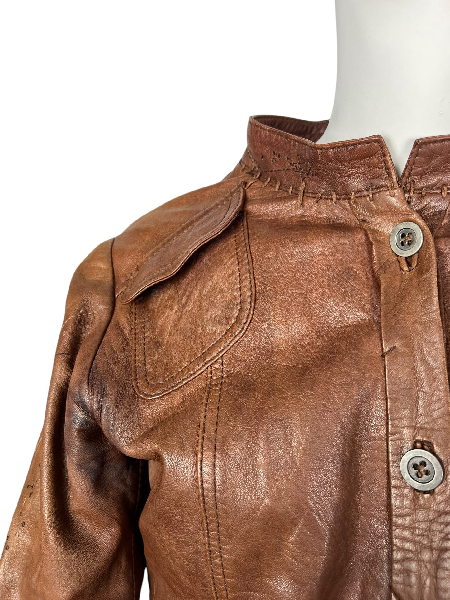 00’ Marithé + François Girbaud Leather Jacket