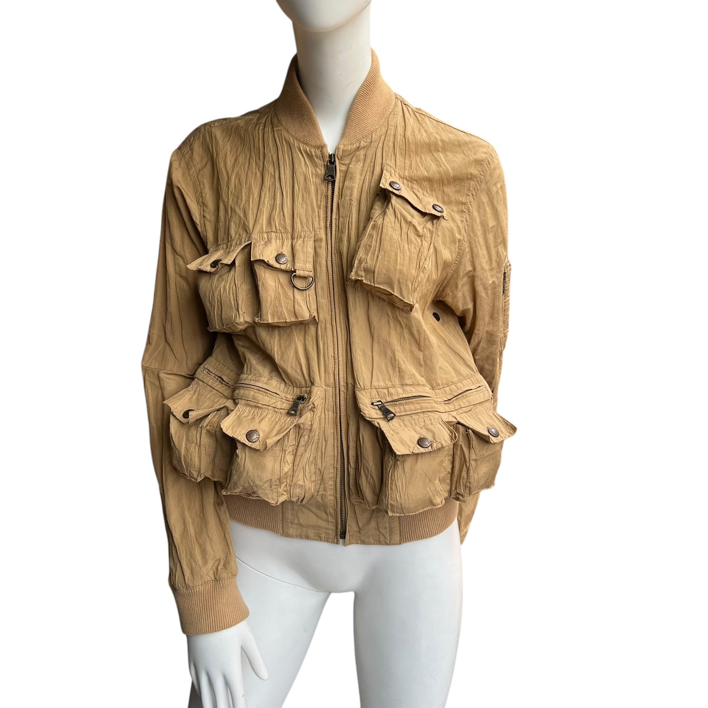 00s Ralph Lauren Metallic Cargo Jacket