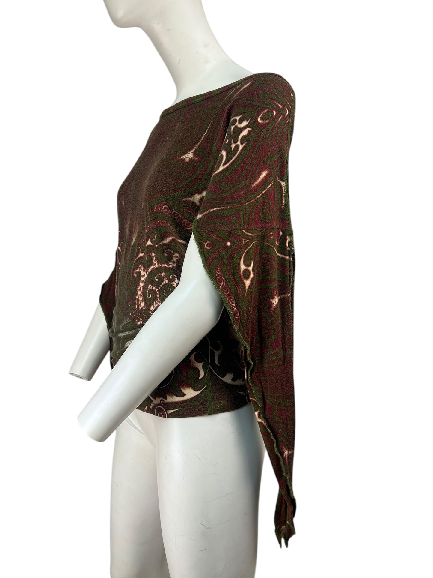 SS 1996 Jean Paul Gaultier Maori Printed Mesh top