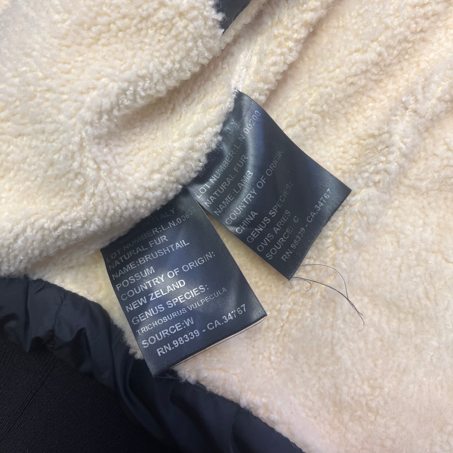 00s Prada Sample Leather Sherpa Jacket